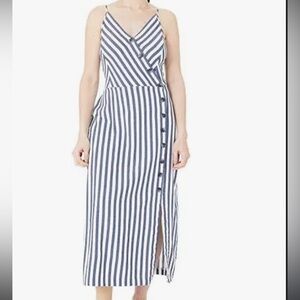 Vince Camuto Striped Blue and White Sleeveless Dress